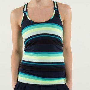 lululemon athletica Striped Tank Top - Blue, Green, Black